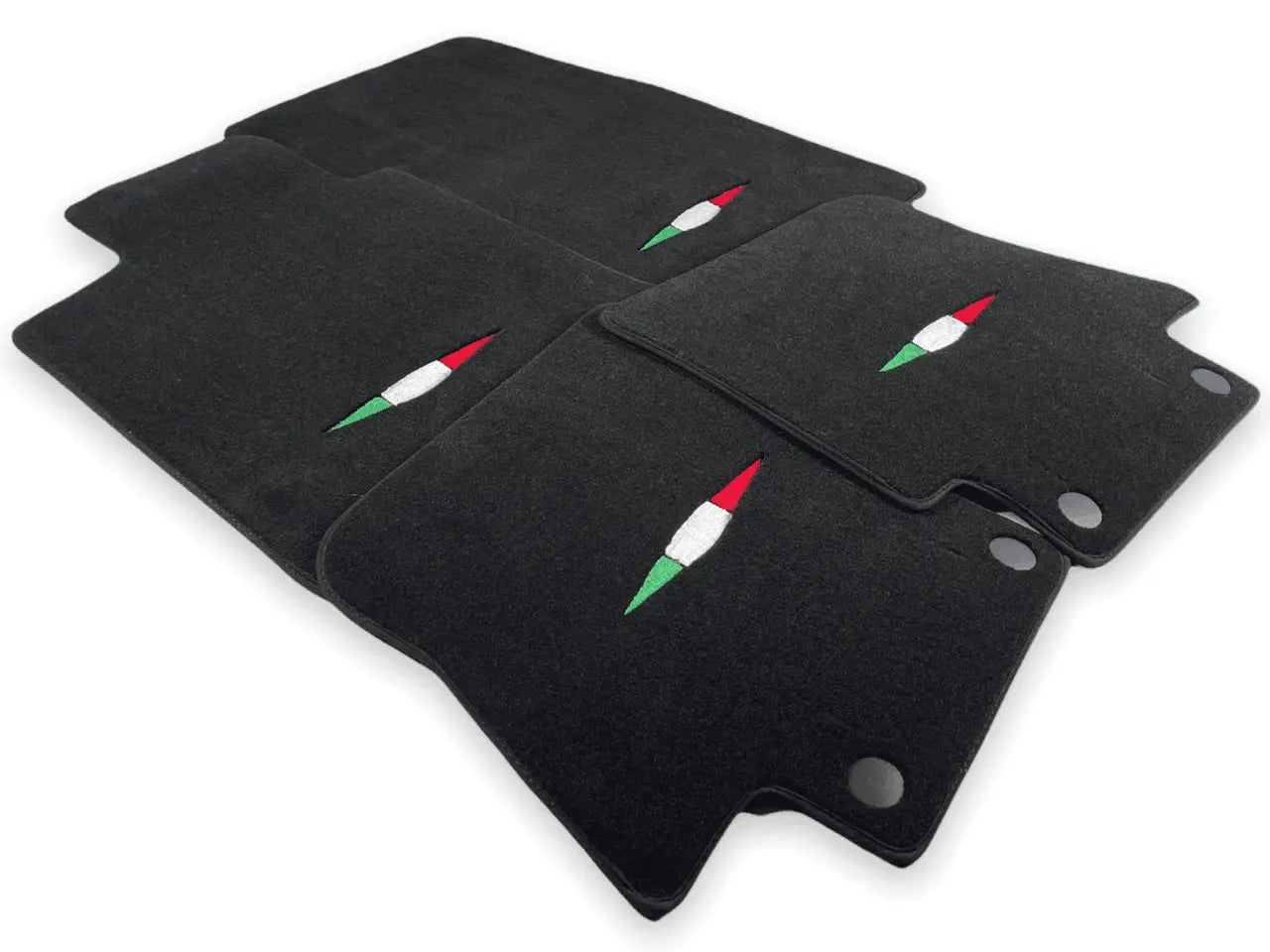 Floor Mats For Maserati GranCabrio I (2010-2019) Black IT Edition - AutoWin