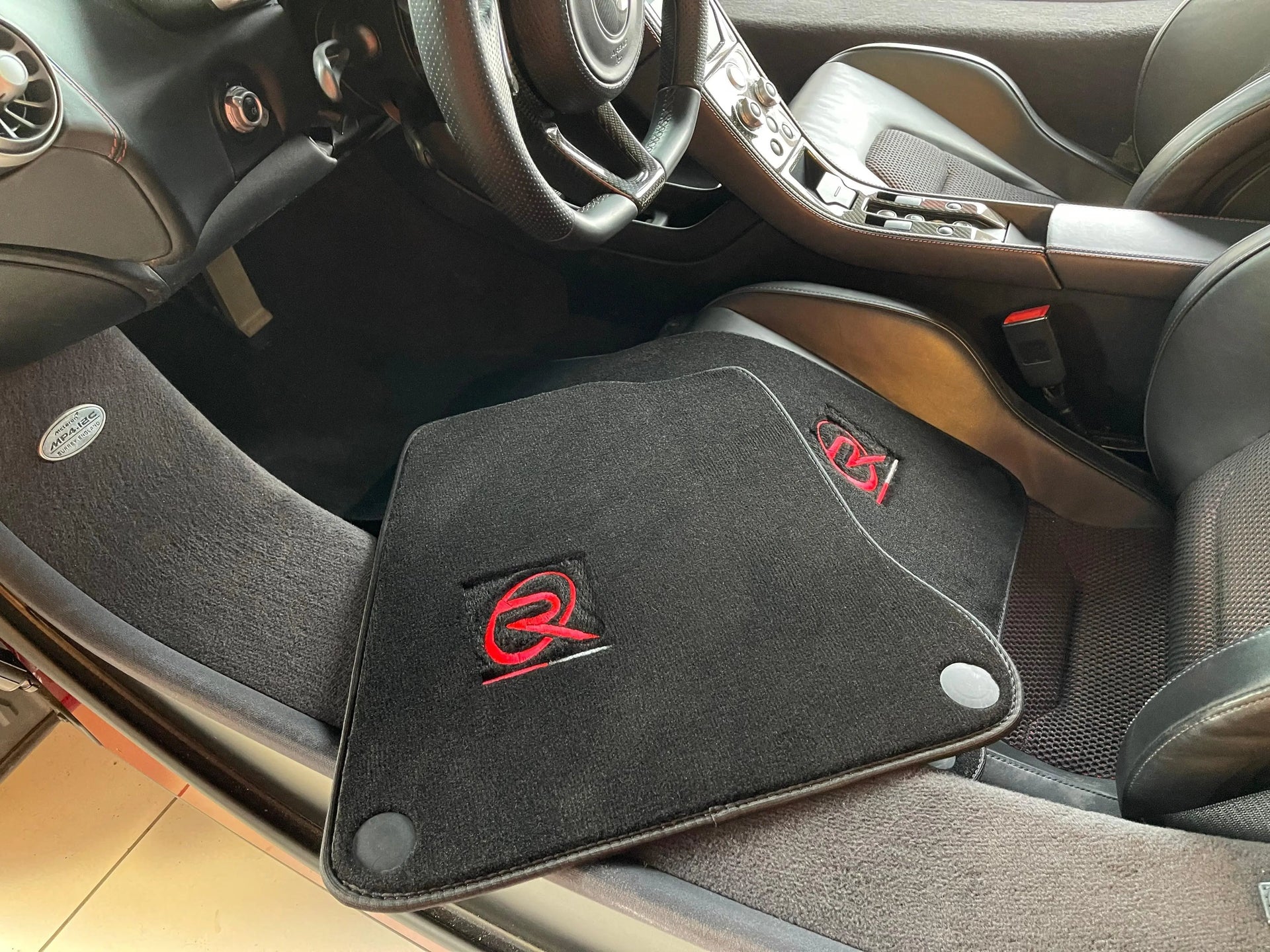 Floor Mats For McLaren MP4 12C Black Tailored Carpets Set ROVBUT - AutoWin
