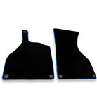 Floor Mats For Mercedes-Benz SLR Mclaren 2005-2009 Black Blue Trim - AutoWin