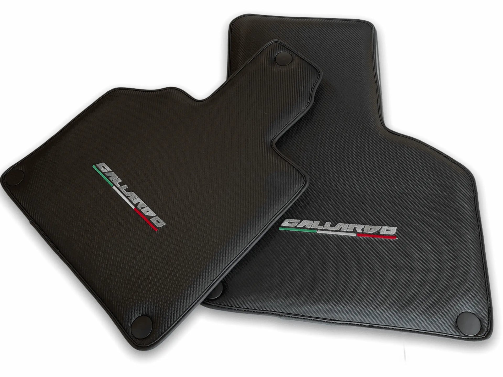 Floor Mats for Lamborghini Gallardo Carbon Fiber Leather - AutoWin