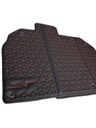 Leather Floor Mats for Lamborghini Aventador SV | Red Stitching - AutoWin