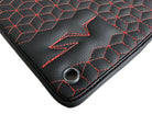 Leather Floor Mats for Lamborghini Aventador SV | Red Stitching - AutoWin