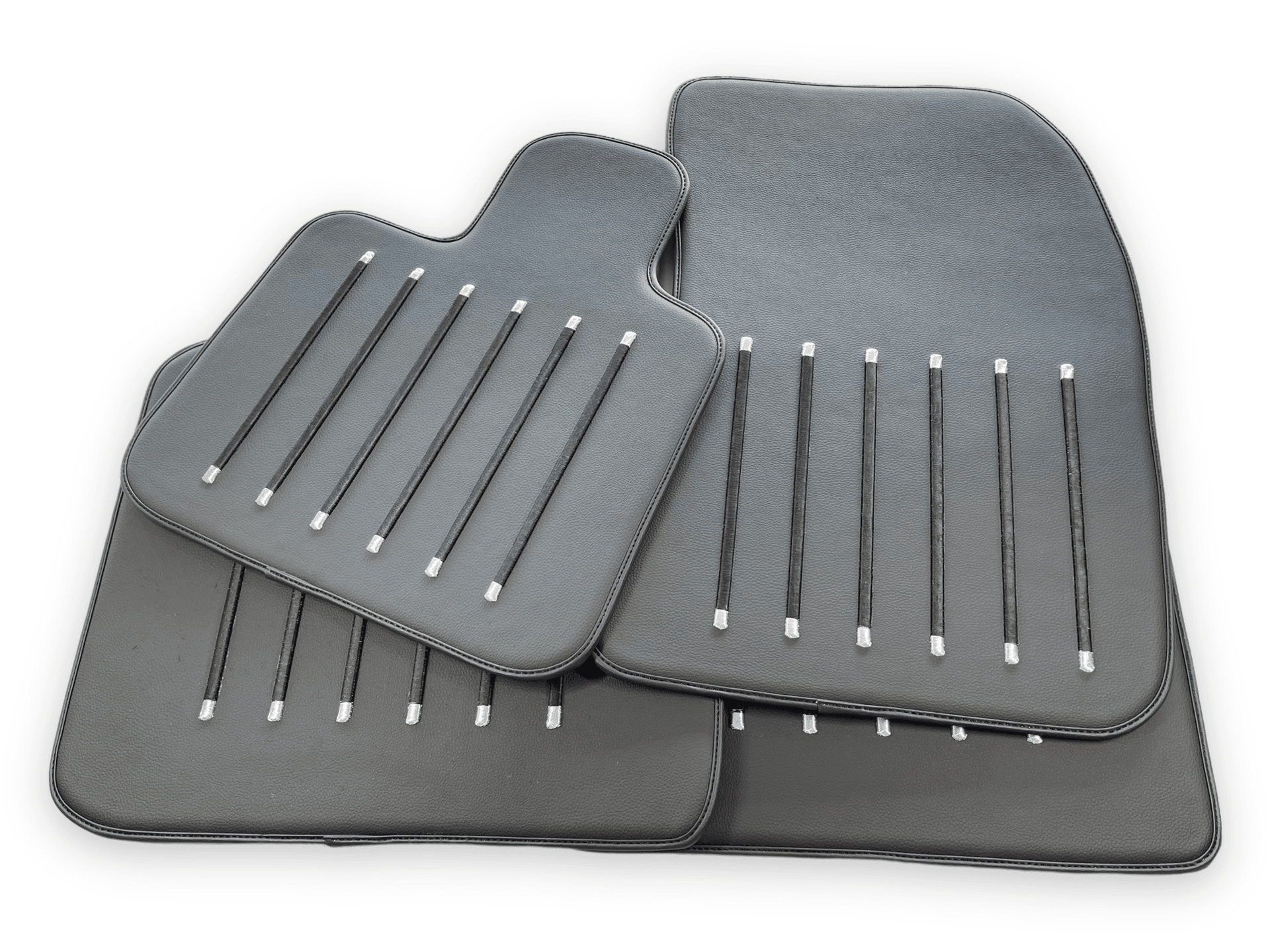 Leather Floor Mats For Rolls Royce Shadow 1965-1977 Black - AutoWin