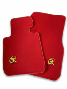 Red Floor Mats For BMW 5 Series G30 ROVBUT Brand Tailored Set Perfect Fit Green SNIP Collection - AutoWin