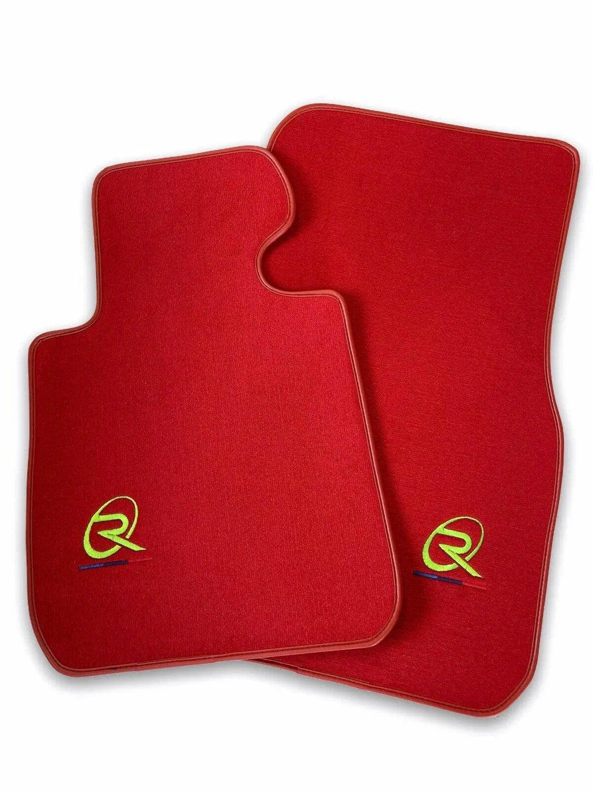 Red Floor Mats For BMW 6 Series E63 ROVBUT Brand Tailored Set Perfect Fit Green SNIP Collection - AutoWin