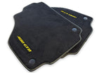 Alcantara Floor Mats For Ferrari 488 GTB 2016-2022 Yellow Logo - AutoWin