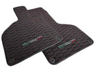 Alcantara Floor Mats for Lamborghini Huracan Red Sewing - AutoWin