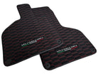 Alcantara Floor Mats for Lamborghini Huracan Red Sewing - AutoWin