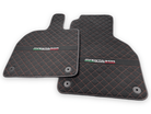 Alcantara Leather Floor Mats For Lamborghini Aventador | Red Stitching - AutoWin