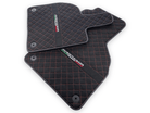 Alcantara Leather Floor Mats For Lamborghini Aventador | Red Stitching - AutoWin