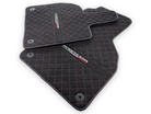 Alcantara Leather Floor Mats For Lamborghini Aventador | Red Stitching - AutoWin