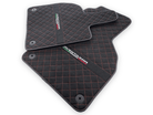 Alcantara Leather Floor Mats For Lamborghini Aventador | Red Stitching - AutoWin