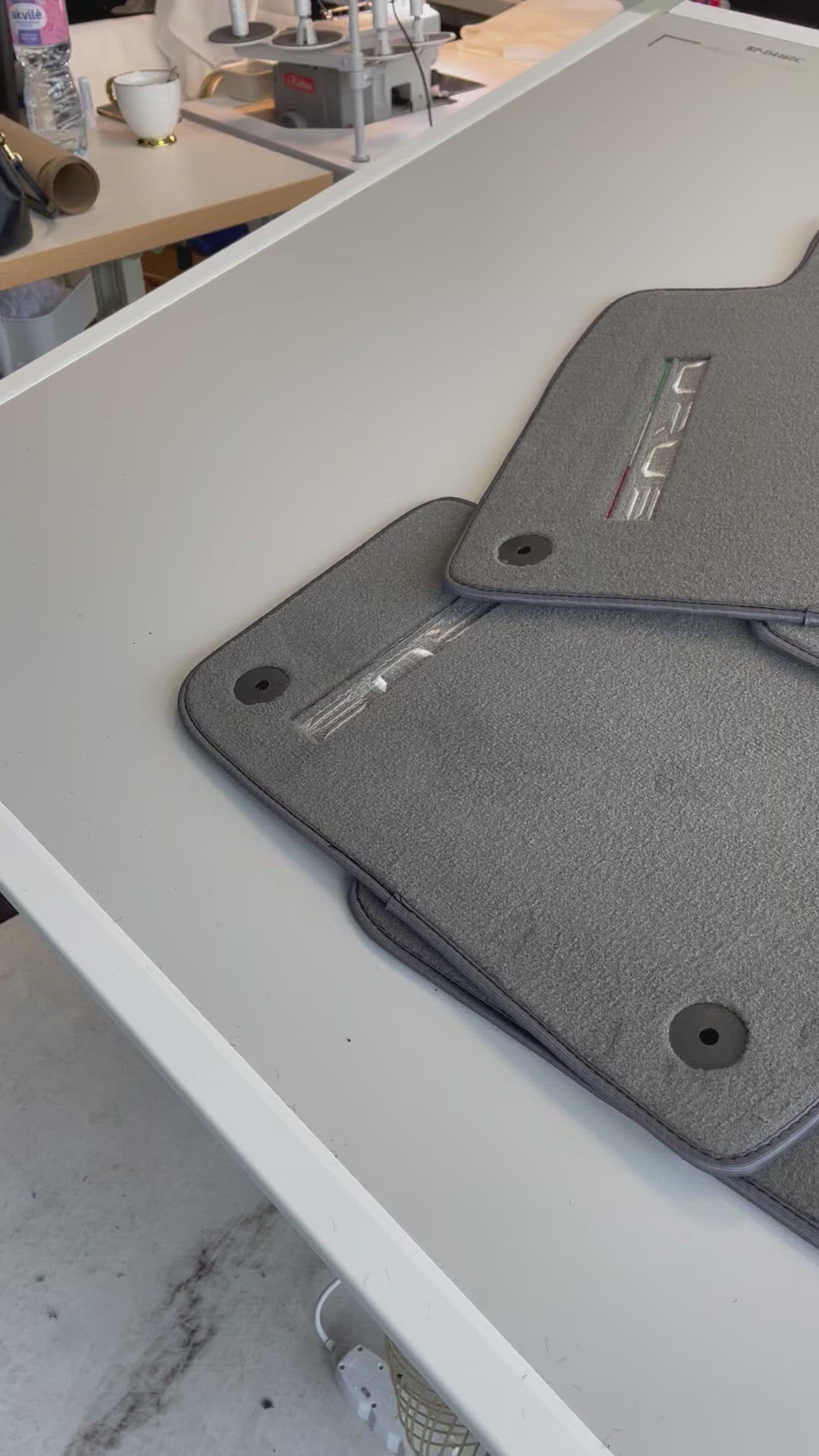 Floor Mats For Lamborghini Urus Gray Tailored Carpets - AutoWin.EU