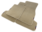 Beige Floor Mats For BMW M5 Series F90 With M Package AutoWin Brand - AutoWin