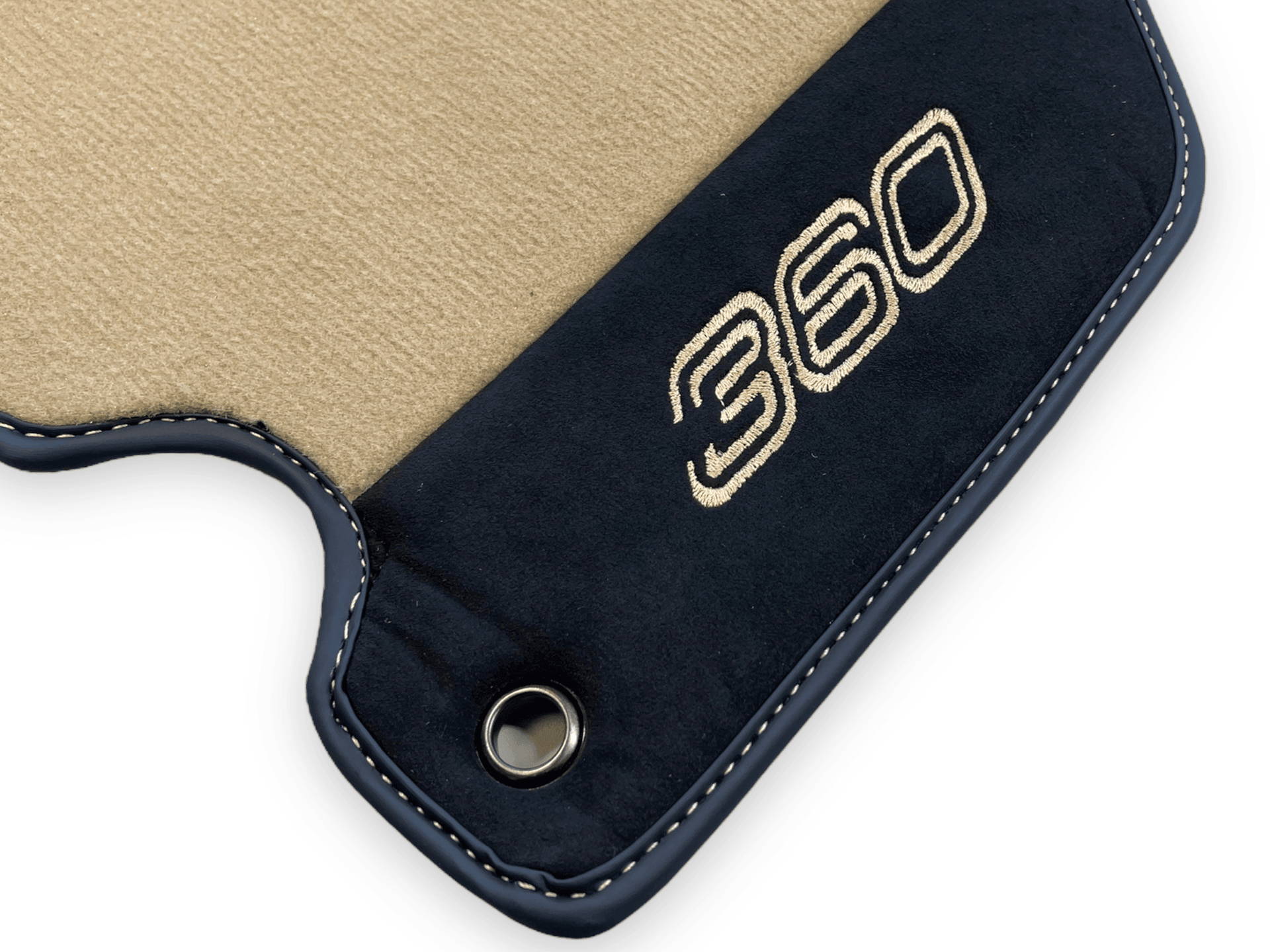 Beige Floor Mats For Ferrari 360 Modena 1999-2005 With Alcantara Leather - AutoWin