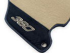 Beige Floor Mats For Ferrari 360 Modena 1999-2005 With Alcantara Leather - AutoWin