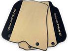 Beige Floor Mats For Ferrari 812 Superfast With Alcantara Leather - AutoWin