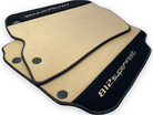 Beige Floor Mats For Ferrari 812 Superfast With Alcantara Leather - AutoWin