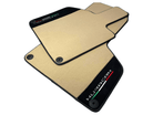 Beige Floor Mats for Lamborghini Huracan with Alcantara Leather - AutoWin