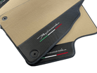 Beige Floor Mats For Lamborghini Urus Performante With Carbon Leather - AutoWin