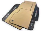 Beige Floor Mats For Lamborghini Urus With Carbon Leather - AutoWin