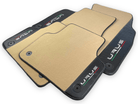 Beige Floor Mats For Lamborghini Urus With Carbon Leather - AutoWin