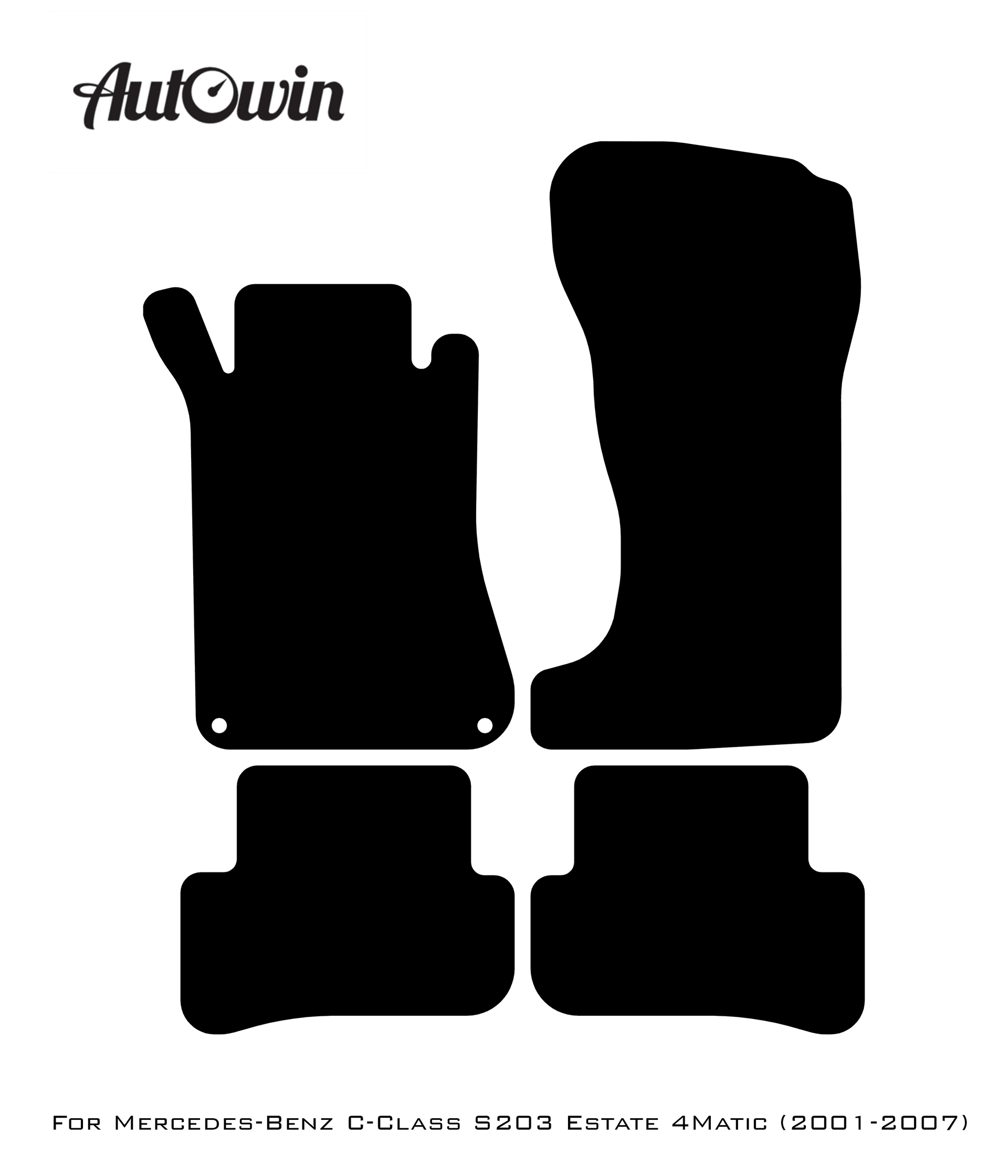 Beige Floor Mats For Mercedes Benz C-Class S203 Estate 4Matic (2001-2007) | Limited Edition - AutoWin