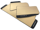Beige Floor Mats For Tesla Model 3 With Alcantara Leather - AutoWin