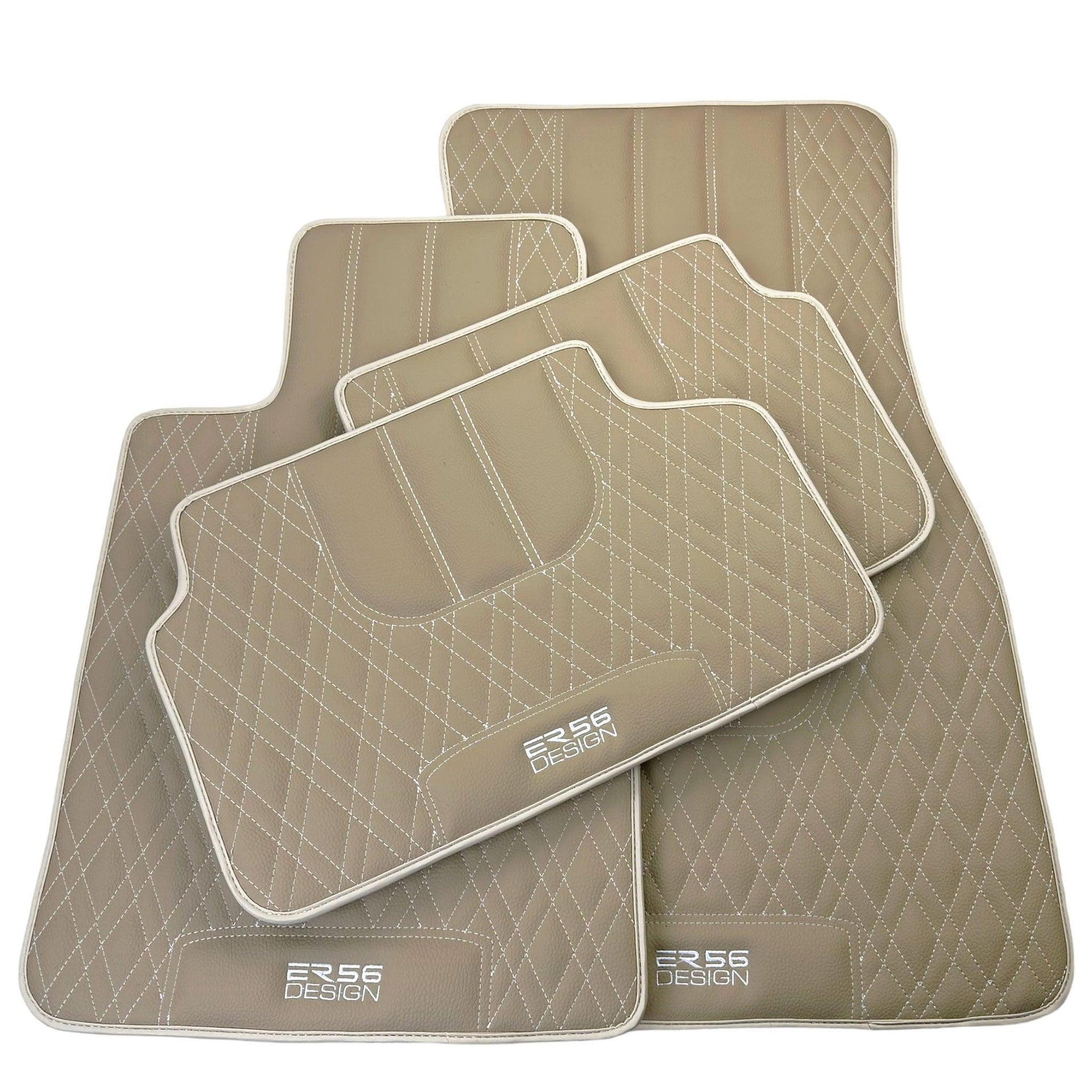 Beige Leather Floor Mats For BMW M6 E63 Coupe - AutoWin