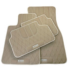 Beige Leather Floor Mats For BMW X5M F95 SUV - AutoWin