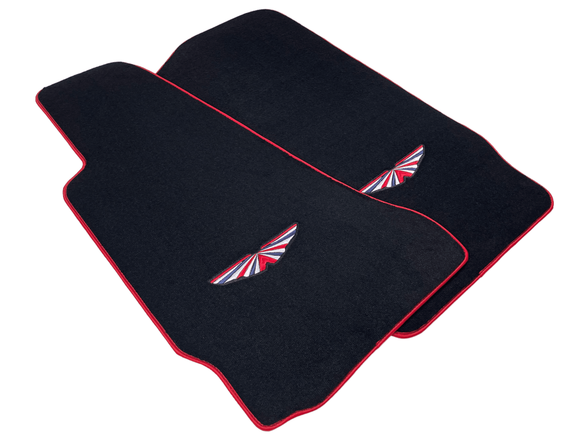 Black Floor Mats For Aston Martin V8 Vantage (2005–2023) Red Trim - AutoWin