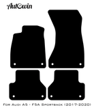 Black Floor Mats for Audi A5 - F5A Sportback (2017-2020) | Fighter Jet Edition - AutoWin