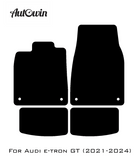 Black Floor Mats for Audi e-tron GT (2021-2024) With Orange Alcantara | ER56 Design - AutoWin