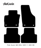 Black Floor Mats for Audi Q3 8U (2011-2018) | Fighter Jet Edition - AutoWin