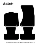 Black Floor Mats for Audi Q5 8R Hybrid (2008-2017) | Fighter Jet Edition - AutoWin