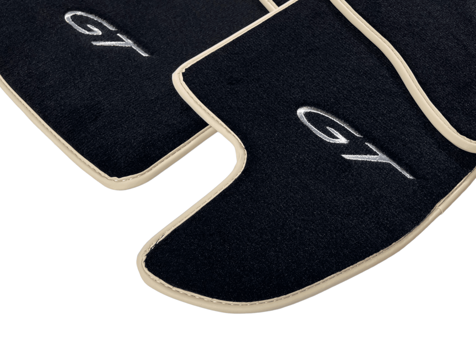 Black Floor Mats For Bentley Continental GT 2003–2011 With Beige Trim - AutoWin