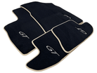 Black Floor Mats For Bentley Continental GT 2003–2011 With Beige Trim - AutoWin