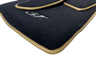Black Floor Mats For Bentley Continental GT 2003–2011 With Gold Color Trim - AutoWin
