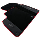 Black Floor Mats for Bentley Flying Spur (2013-2019) with Leather | Red Trim - AutoWin