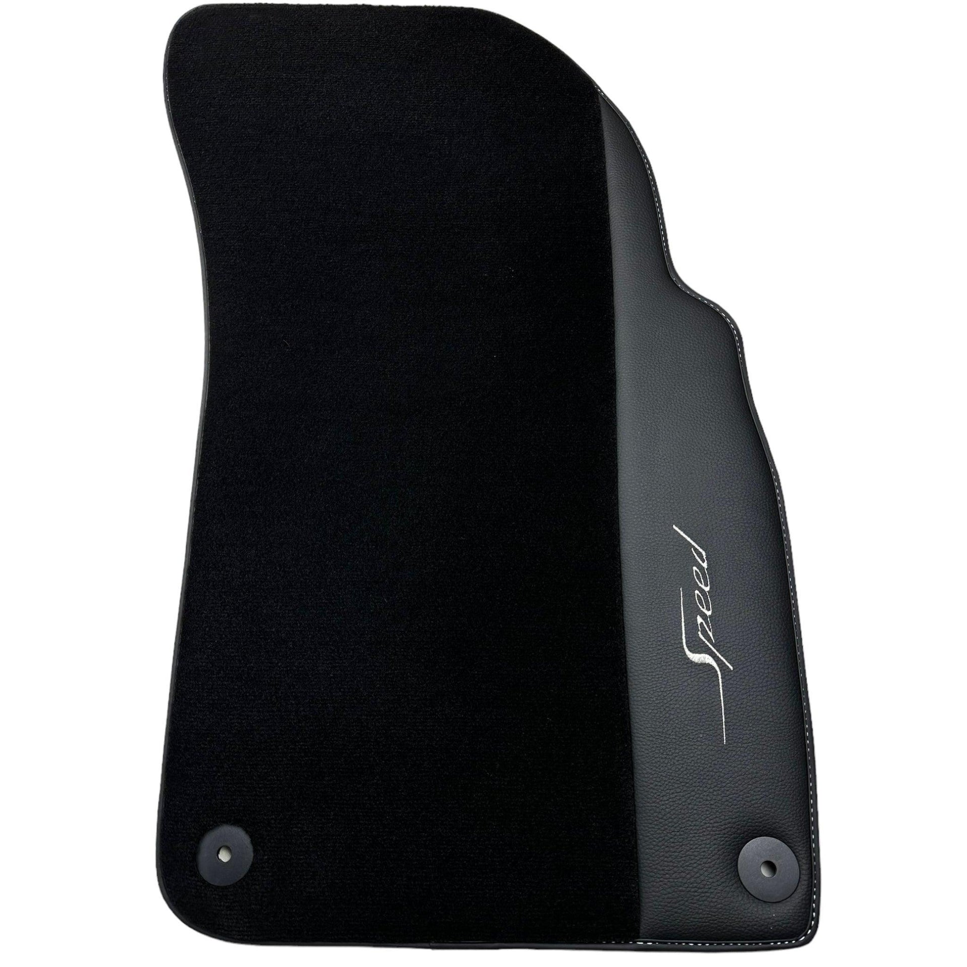Black Floor Mats For Bentley Mulsanne (2010-2020) with Leather - AutoWin