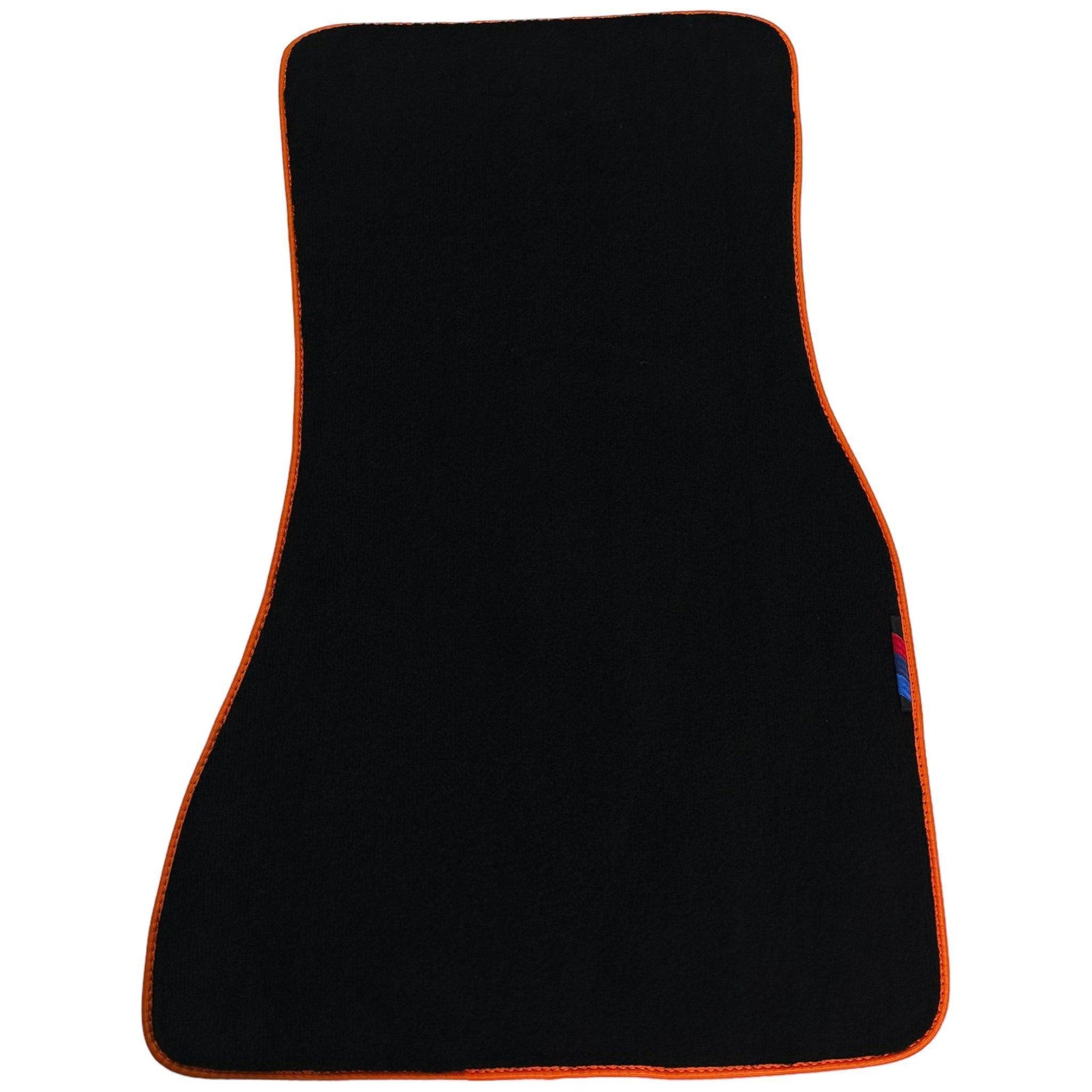 Black Floor Mats For BMW 1 Series F20 | Orange Trim - AutoWin
