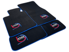 Black Floor Mats For BMW 2 Series F23 Convertible ER56 Design Limited Edition Blue Trim - AutoWin