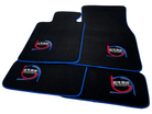 Black Floor Mats For BMW 3 Series E36 Convertible ER56 Design Limited Edition Blue Trim - AutoWin