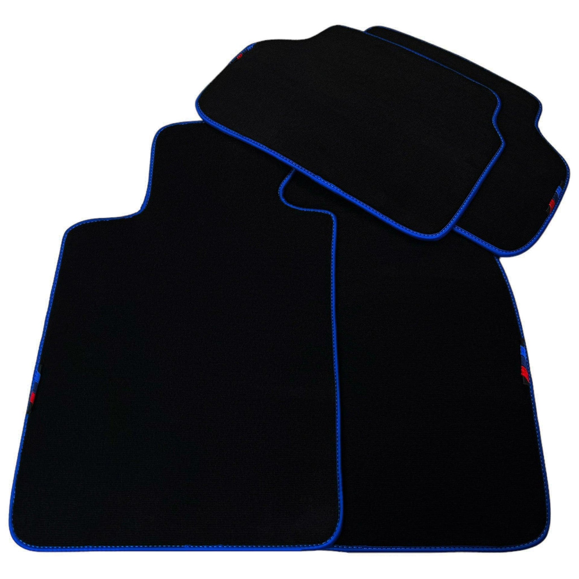 Black Floor Mats For BMW 3 Series E93 | Blue Trim Brand - AutoWin