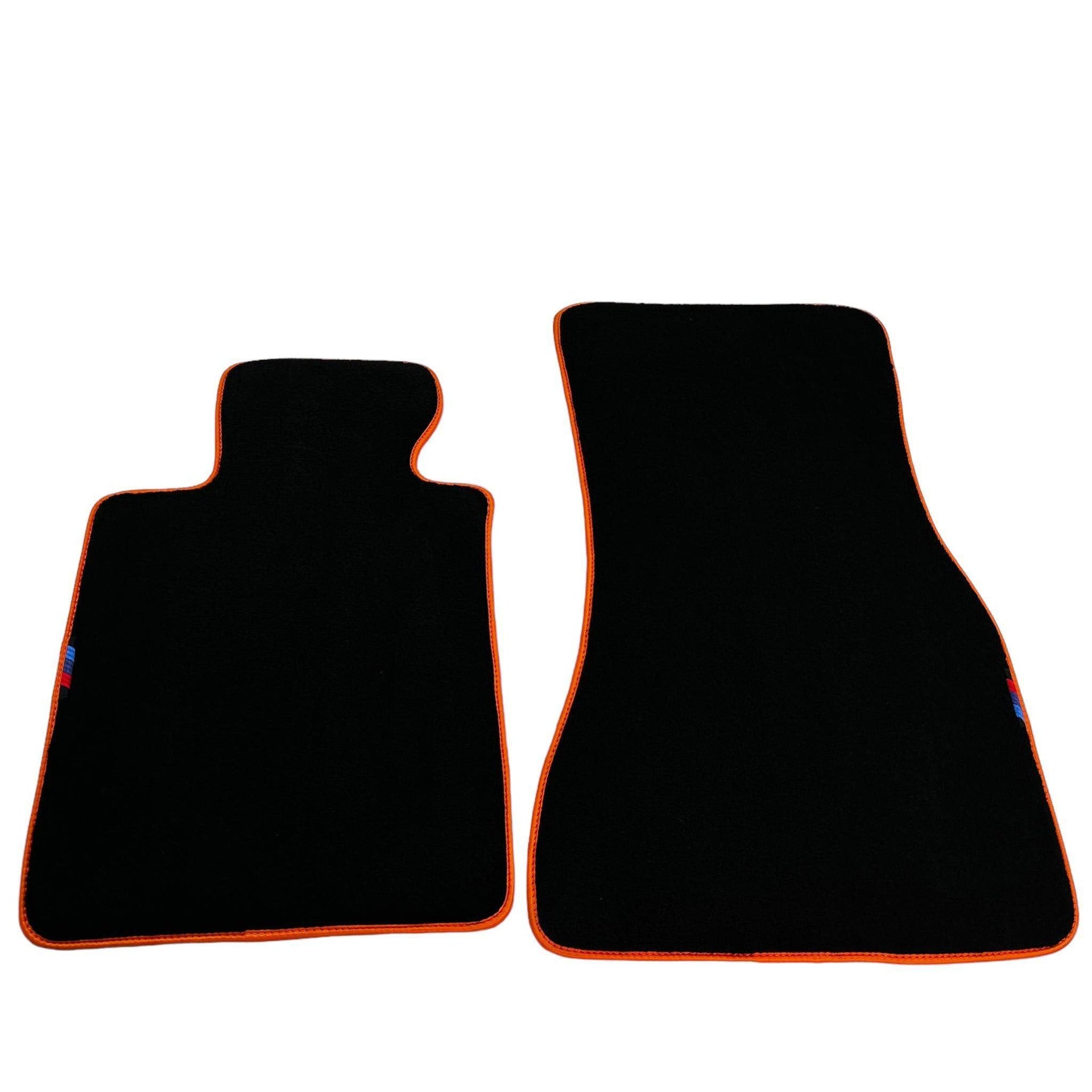 Black Floor Mats For BMW 4 Series F33 | Orange Trim - AutoWin