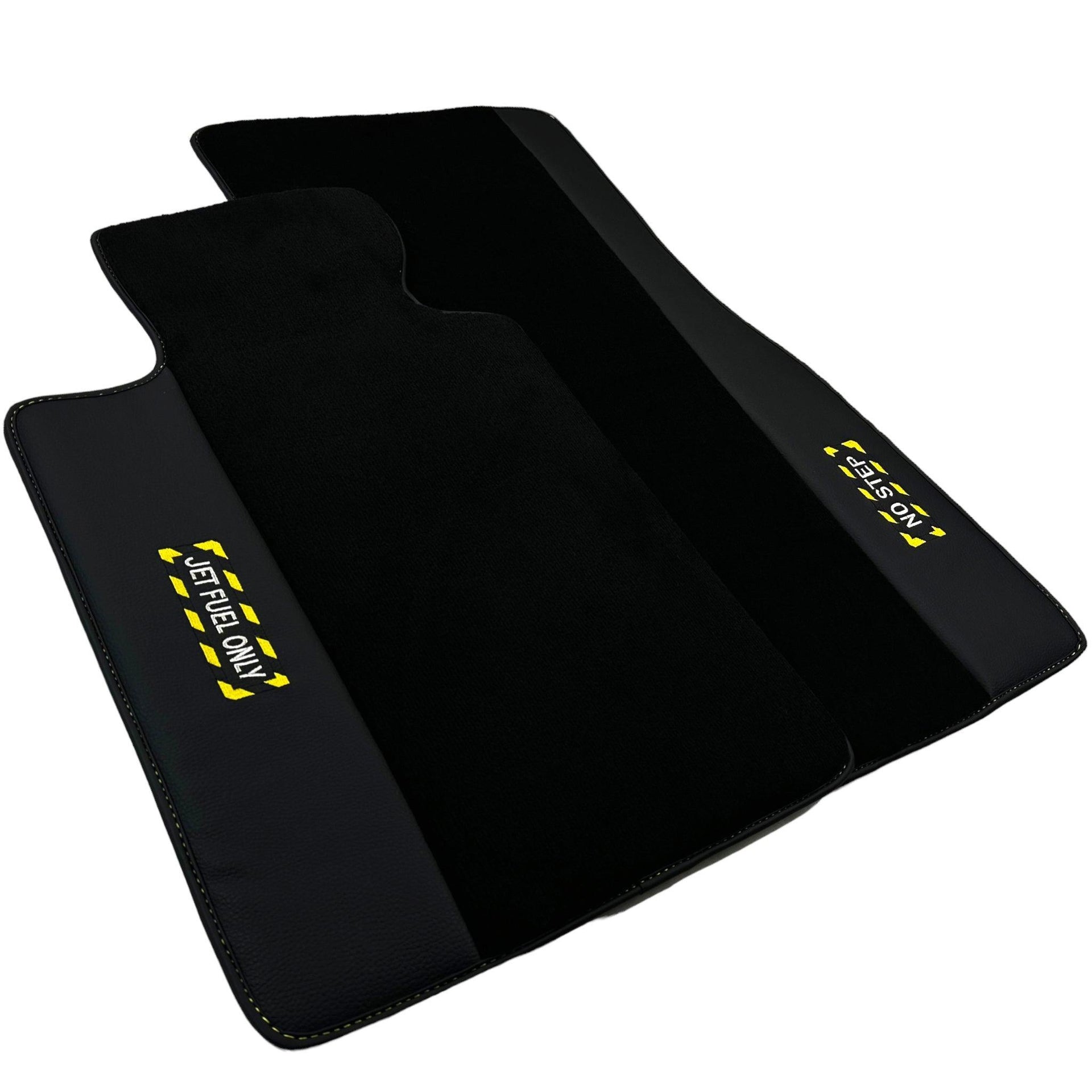 Black Floor Mats For BMW 5 Series F10 | Fighter Jet Edition - AutoWin