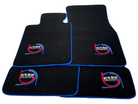 Black Floor Mats For BMW 5 Series G30 ER56 Design Limited Edition Blue Trim - AutoWin