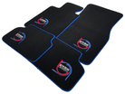 Black Floor Mats For BMW 6 Series F13 2-door Coupe ER56 Design Limited Edition Blue Trim - AutoWin