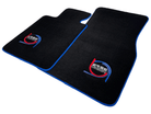Black Floor Mats For BMW M3 E46 ER56 Design Limited Edition Blue Trim - AutoWin