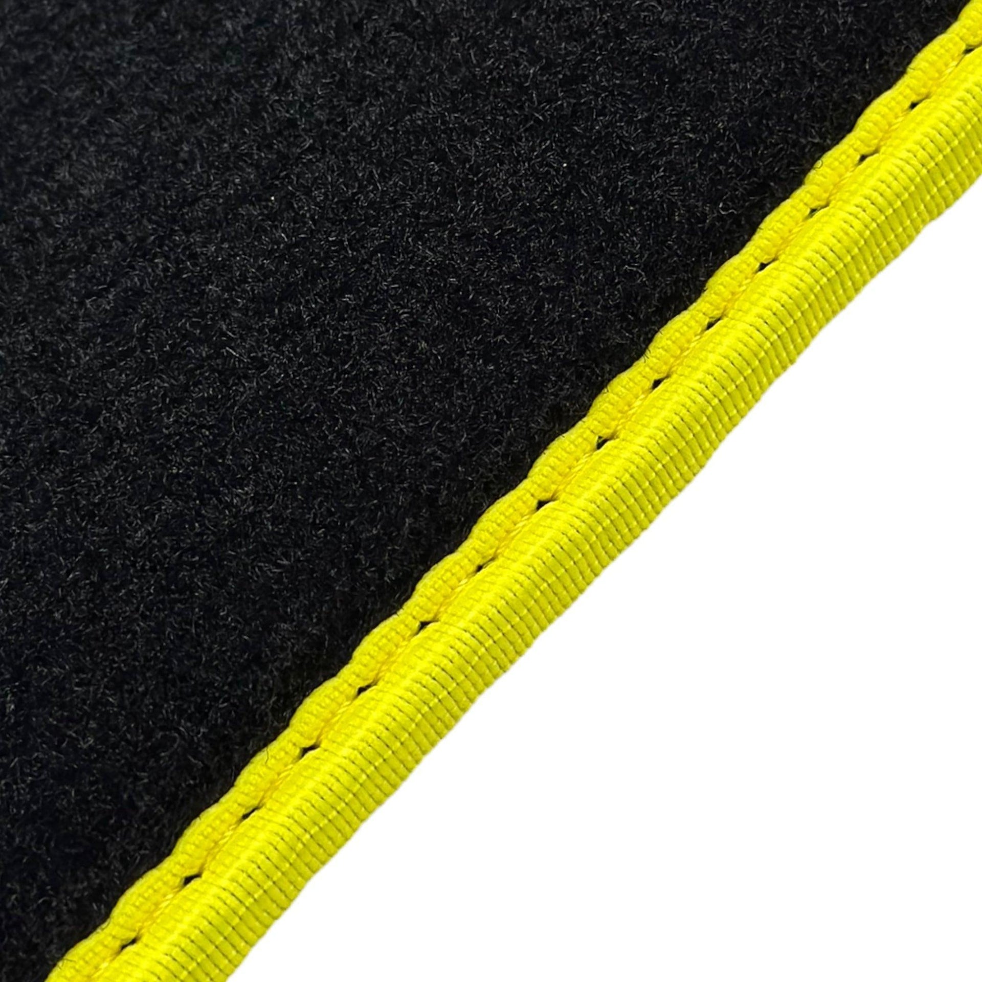 Black Floor Mats For BMW M4 Series F83 | Yellow Trim AutoWin Brand - AutoWin